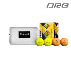 [파우치+골프공 구성] PRO-DA3 프리미엄 펄 코팅 컬러볼 3PC 6알 구성